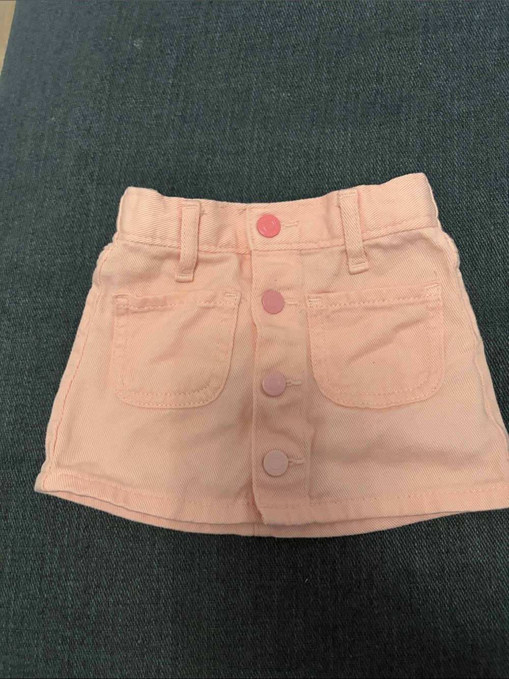 Old Navy Light Pink Button-Front Kids Skirt